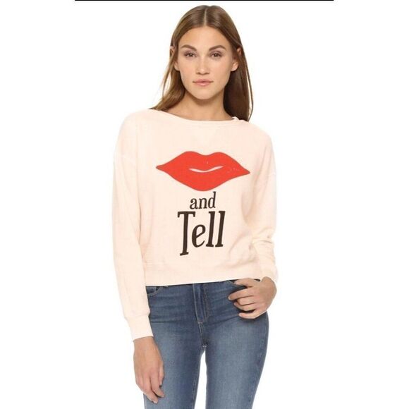 NWT WILDFOX KISS AND TELL SLOANE PULLOVER SWEATER SWEATSHIRT - Picture 7 of 10